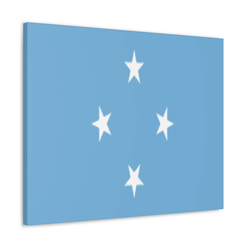 Micronesia Country Flag Canvas Vibrant Wall Art Unframed Home Decor